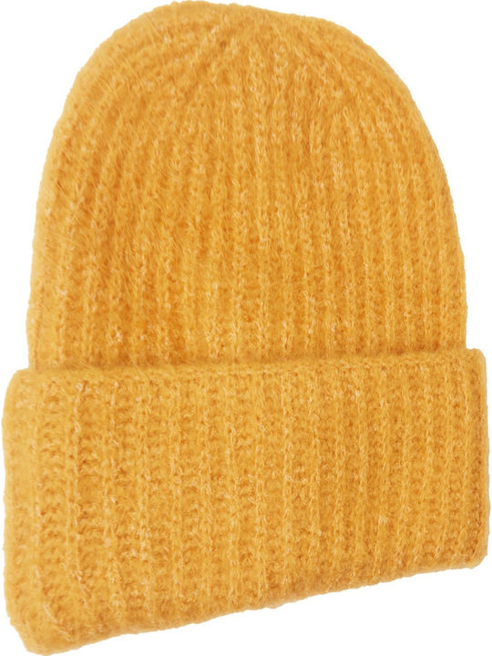 Beanie Γυναικείος Σκούφος Πλεκτός Ochre