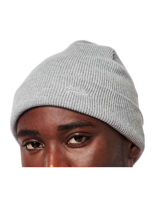 Vintage Logo Classic Beanie Ανδρικός Σκούφος Πλεκτός σε Γκρι χρώμα