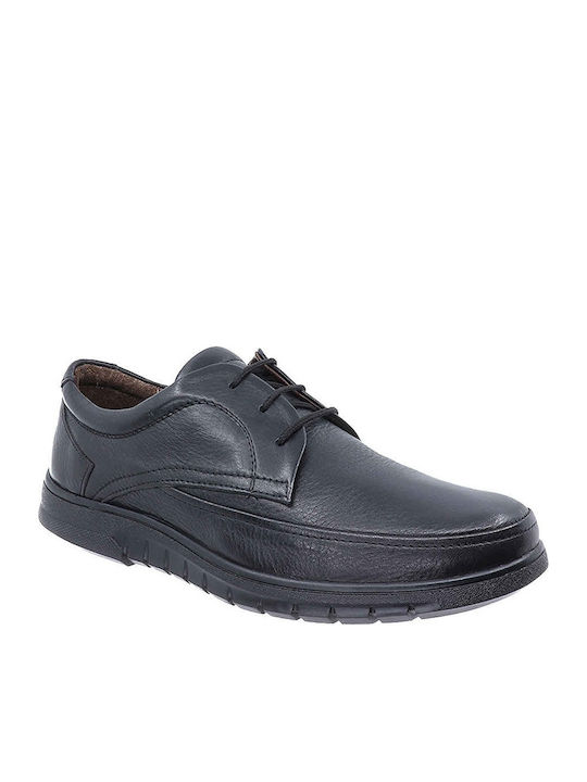 Safe Step 1452 Leder Herren Freizeitschuhe Anatomisch Schwarz