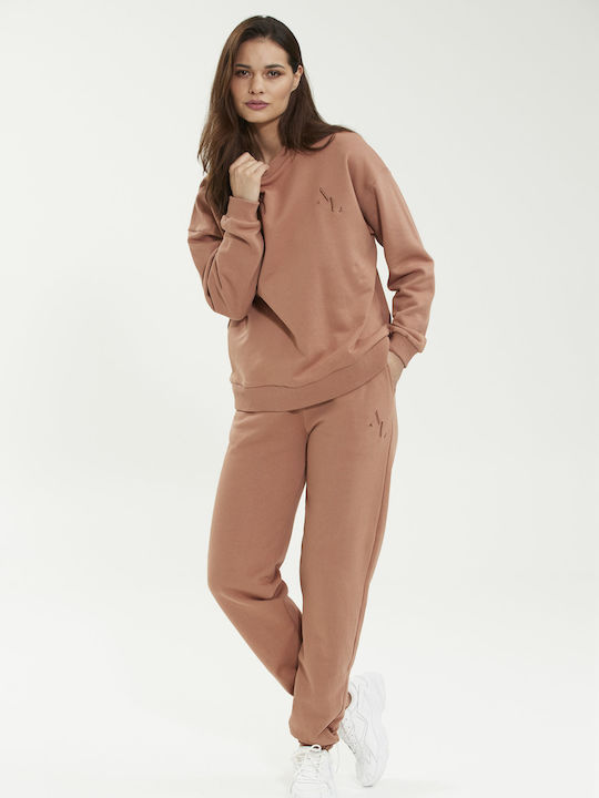 Athlecia Sweatshirt L/S Lia Oversized Sweat - 5023 Mocha Mousse