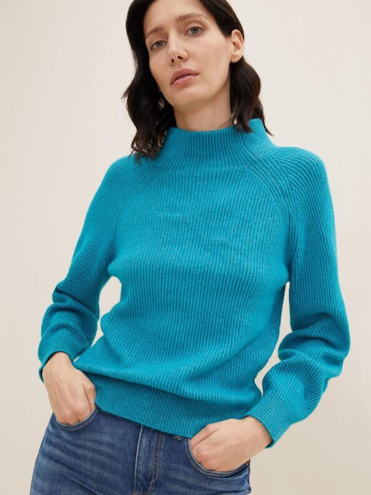 Tom Tailor Damen Langarm Pullover Blau