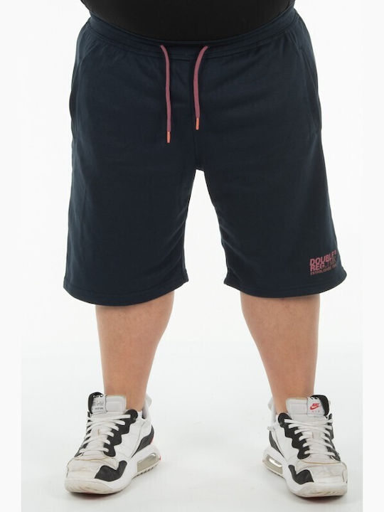 Double Men's Athletic Shorts Navy Blue