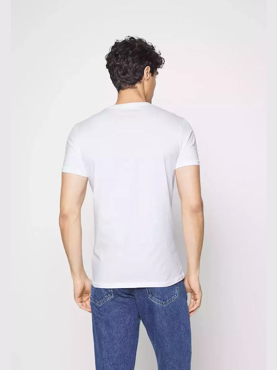 Calvin Klein Institutional Ανδρικό T-shirt Λευκό με Στάμπα