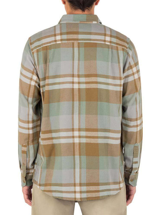 Hurley Men's Shirt Long Sleeve Flannel Checked Multicolour