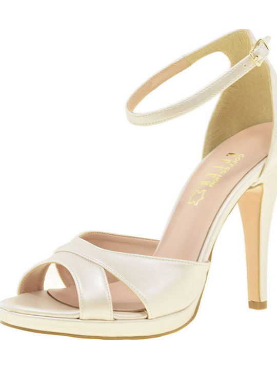 Suede Sandalen Beige