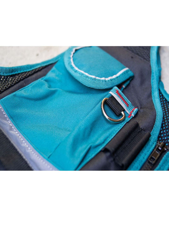 Total Waterproof Men's Safety Vest Turquoise for Tools