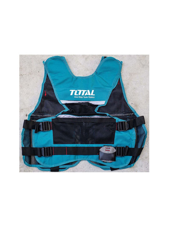 Total Waterproof Men's Safety Vest Turquoise for Tools