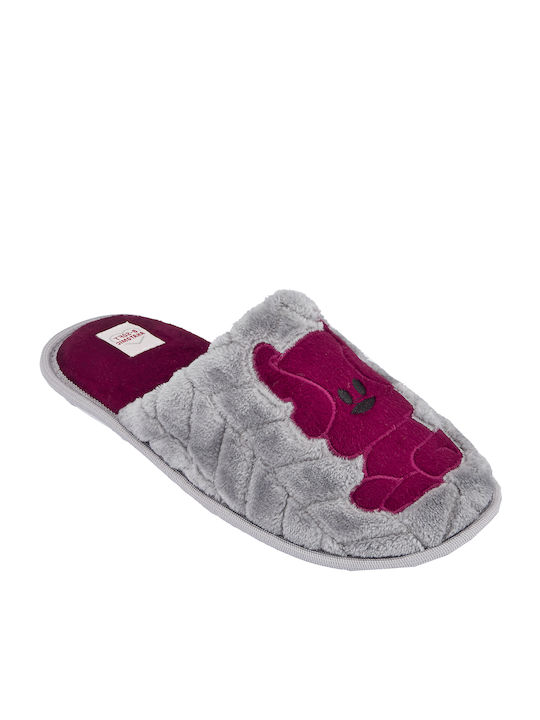 B-Soft Animal Print Women's Slippers in Gray color