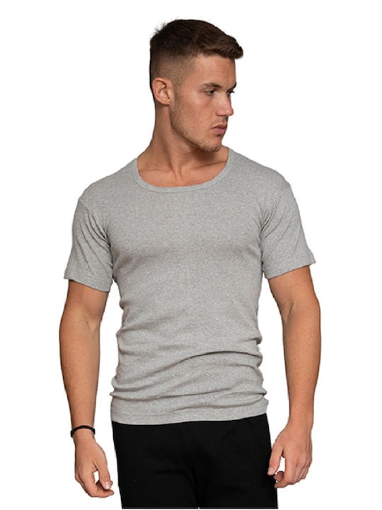 Nina Club Men's Undershirt Short-sleeved in Gray Color