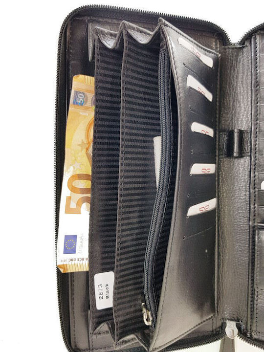 Leather Men's Wallet Cards Black