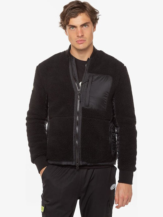 Men's Fleece Cardigan Black