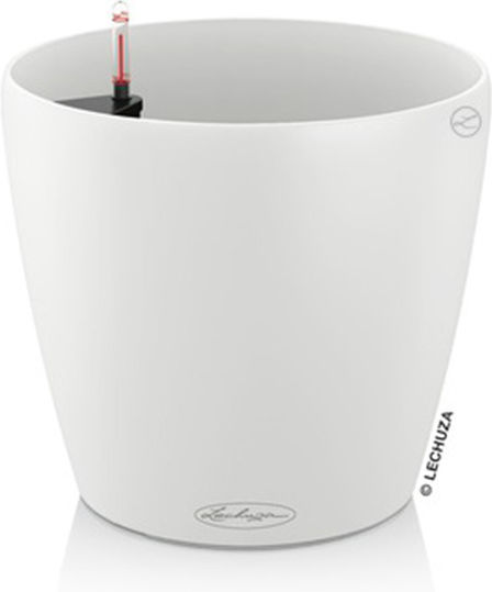 Lechuza Classico Self-watering Pot Plastic White 34.5x34.5x32.5cm.