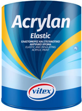 Vitex Acrylan Elastic Plastic Acrilyc Paint for Exterior Use 0015 White Glove 3lt