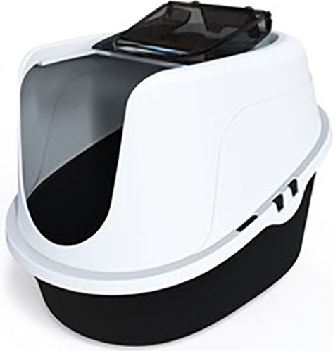 M-Pets Cat Toilet Closed with Filter Black M53 x W40 x H38cm
