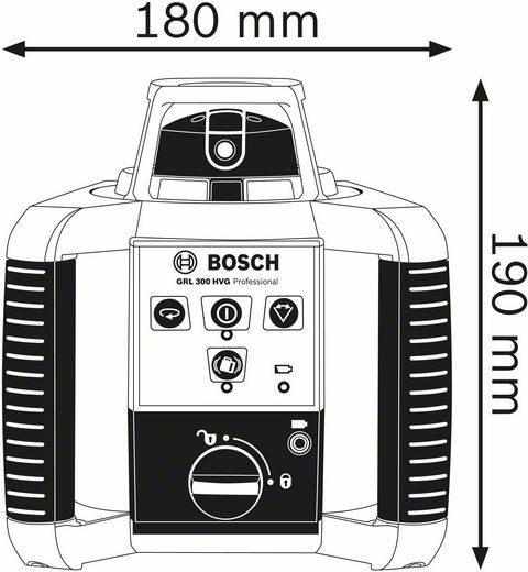 Bosch GRL 300 HVG Professional Set Περιστροφικό Αλφάδι Laser Πράσινης Δέσμης 1.2V
