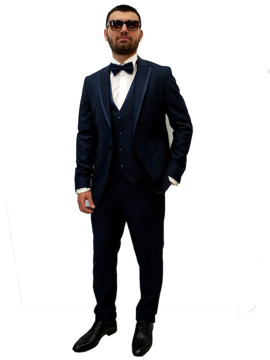 Makis Tselios Fashion Men's Suit Navy Blue