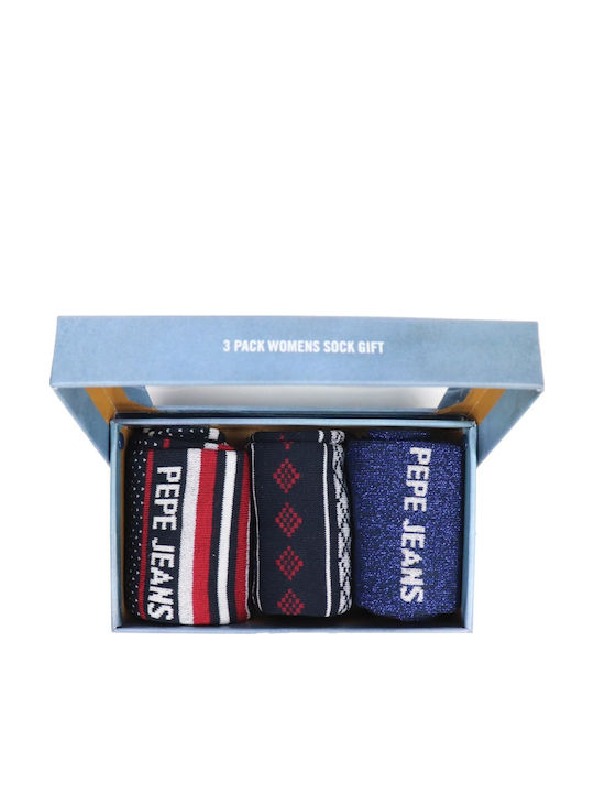 Pepe Jeans Дамски Чорапи Сини 3Пакет Pepe Jeans Дамски Чорапи Сини 3Пакет
