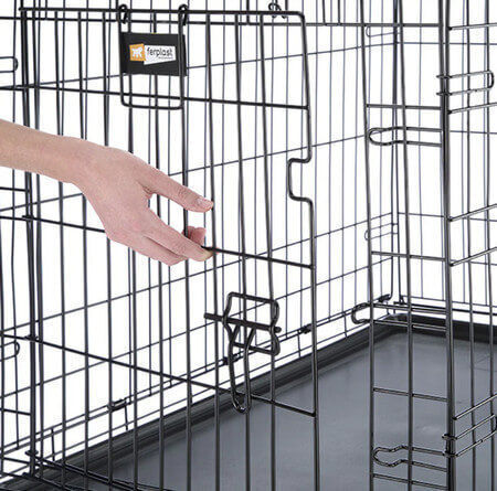 Ferplast Dog-Inn Dog Wire Crate with 2 Doors Steel Black 64.1x44.7x49.2cm