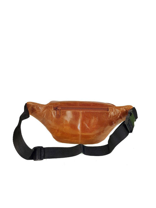 Lavor Men's Leather Waist Bag Tabac Brown