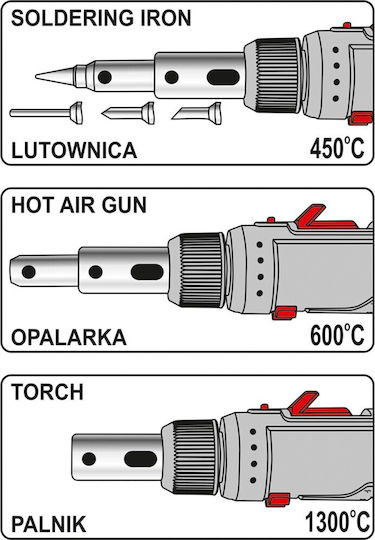 Yato YT-36706 Brennschneider / B / u / t / a / n / g / a / s / mit Zündung