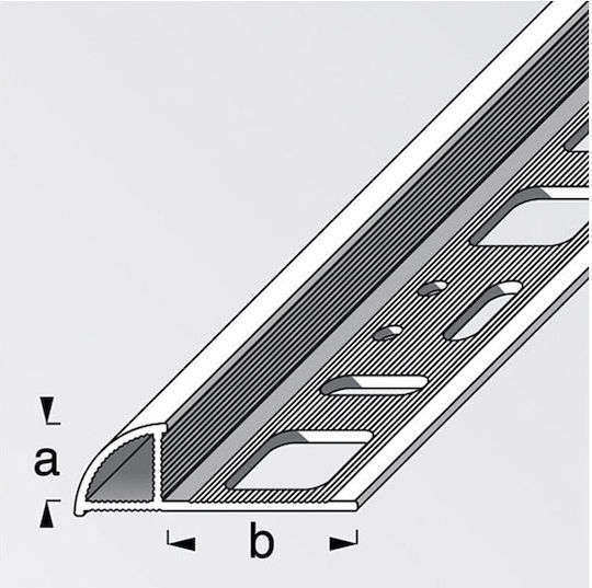 Alfer Aluminium Profile PVC for Tiles 250x1.95x1cm