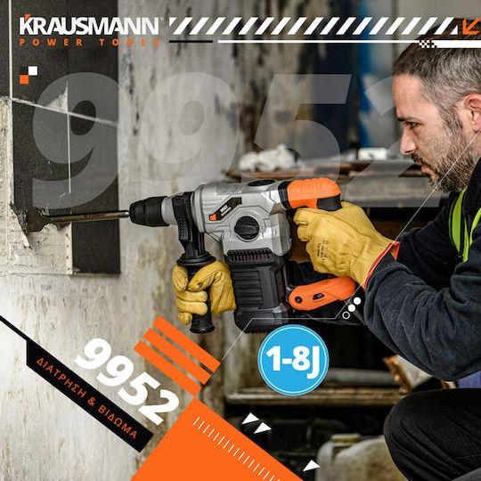 Krausmann Impact Demolition Hammer Electric 1500W with Chuck SDS Plus 9952
