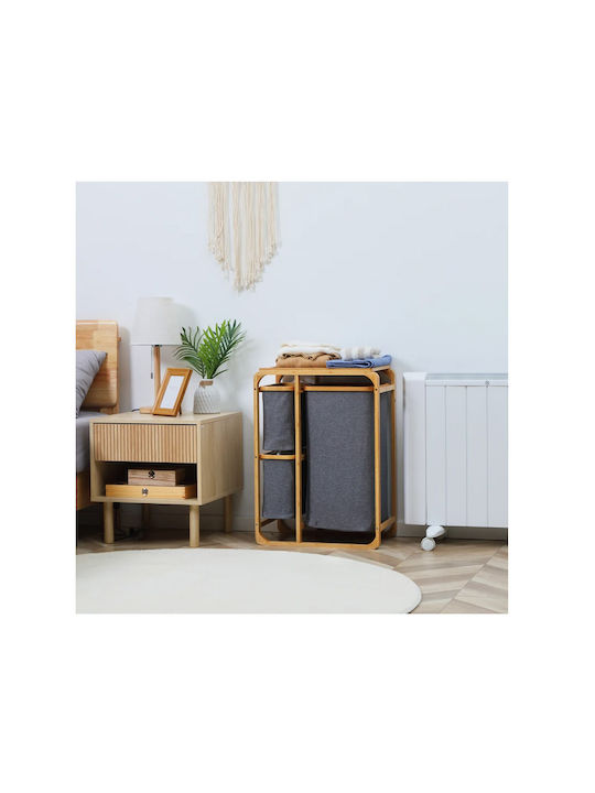 HomCom Wäschekorb Bamboo 50x32x69,7cm Braune