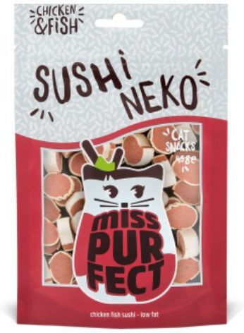 Boxby Miss Purfect Sushi Neko Cat Treats with Chicken / Fish for Young Cats 45g