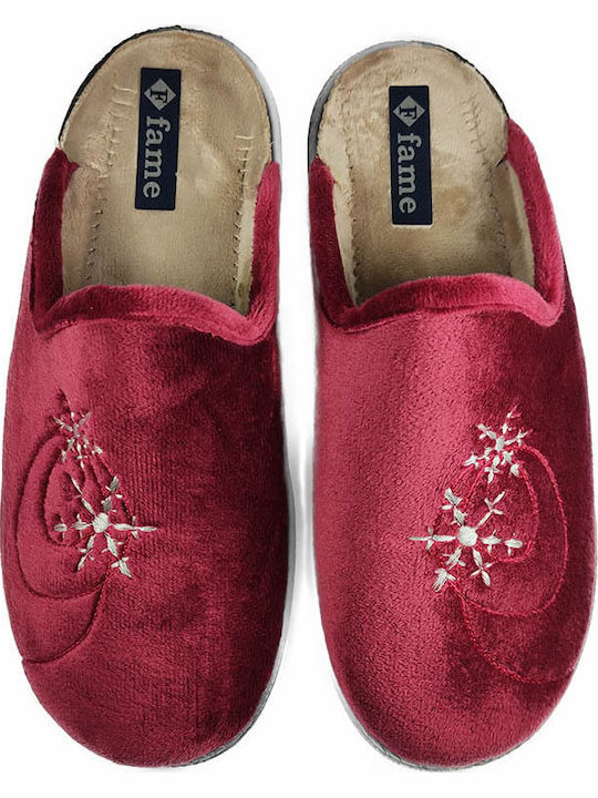 Winter Women's Slippers Burgundy
