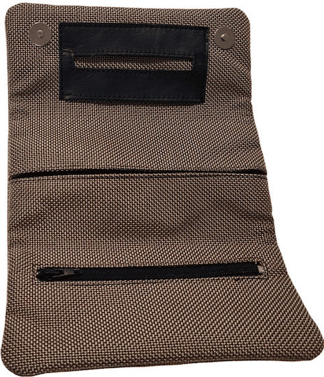Mestango Cordura Υφασμάτινη Καπνοθήκη Καφέ με Μαγνητικό Κούμπωμα 15.5x8εκ.
