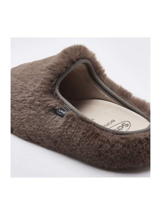 Maddy Winter Women's Slippers with Fur Brown