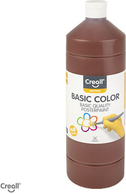 Creall Basic Tempera Colour Paint Bottle 1000ml Brown 19