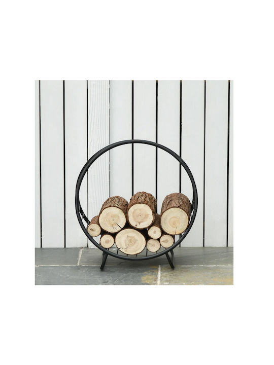Outsunny Μεταλλικό Καλάθι Αποθήκευσης Ξύλων 45x29.5x47cm Μαύρο