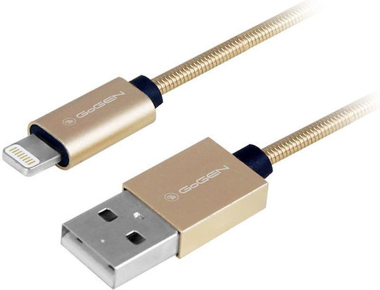 GoGEN Braided USB-A to Lightning Cable Gold 1m (LIGHTN100MM21)