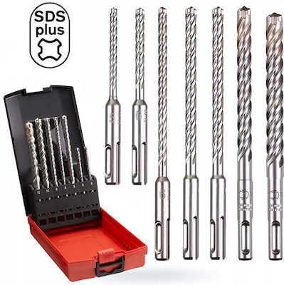 Milwaukee Σετ Τρυπάνια MX4 SDS-Plus 4 Κοπών Set of 7 Four-Cut Diamond Drills with SDS Plus Shank