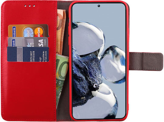 Volte-Tel Allure Magnet Wallet Piele artificială Roșu (Xiaomi 12T / 12T Pro - Xiaomi 12T / 12T Pro)