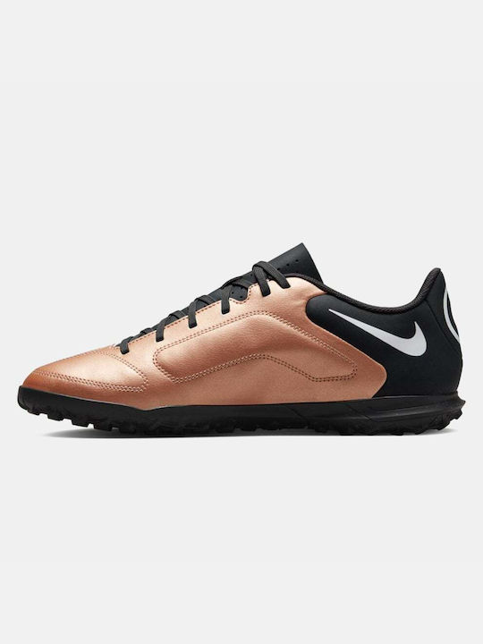 Nike Tiempo Legend 9 Club TF Low Football Shoes with Molded Cleats Metallic Copper / White Off / Noir Black