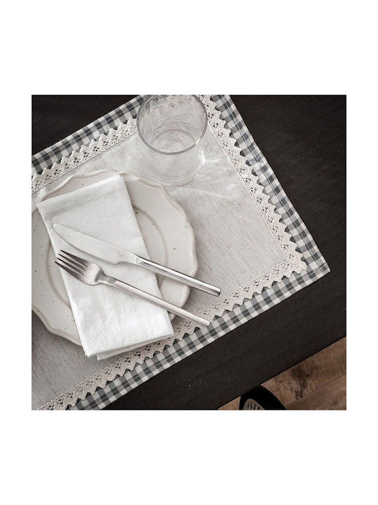 Gofis Home Σουπλά Υφασμάτινο Γκρι 50x35cm