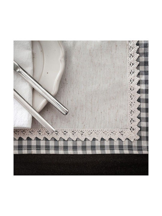 Gofis Home Σουπλά Υφασμάτινο Γκρι 50x35cm
