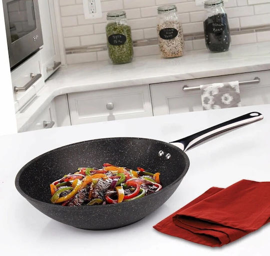 Falez Black Line Pro 28cm Wok Aluminium mit Steinbeschichtung Falez Black Line Pro 28cm Wok Aluminium mit Steinbeschichtung