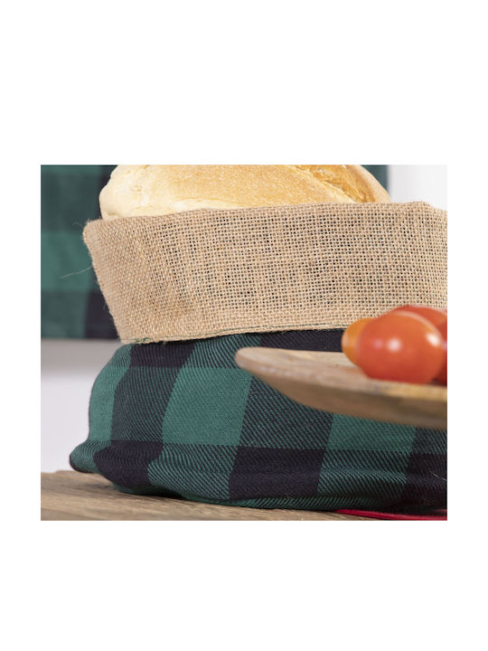 Nef-Nef Homeware Bread Basket Fabric Green 20x15x7cm