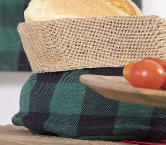 Nef-Nef Homeware Καλάθι Ψωμιού Υφασμάτινο σε Πράσινο Χρώμα 20x15x7cm Nef-Nef Homeware Καλάθι Ψωμιού Υφασμάτινο σε Πράσινο Χρώμα 20x15x7cm