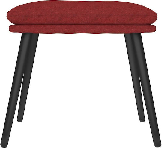 Stool Footstool Upholstered with Fabric Bordeaux 45x29.5x39cm