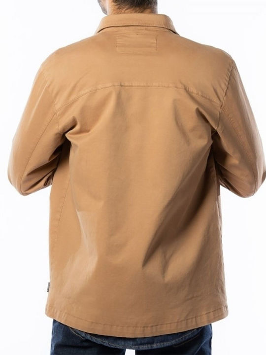 Brokers Jeans Men's Shirt Overshirt Long Sleeve Tan