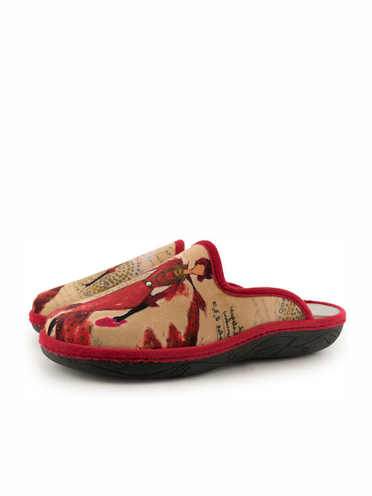 Adam's Shoes Women's Slipper In Red Colour