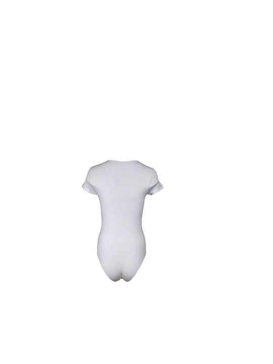 Apple Boxer Short Sleeve Bodysuit White