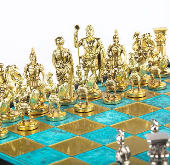 Manopoulos Handgefertigt Schach Metallisch E-Gitarren mit Schachfiguren 41x41cm