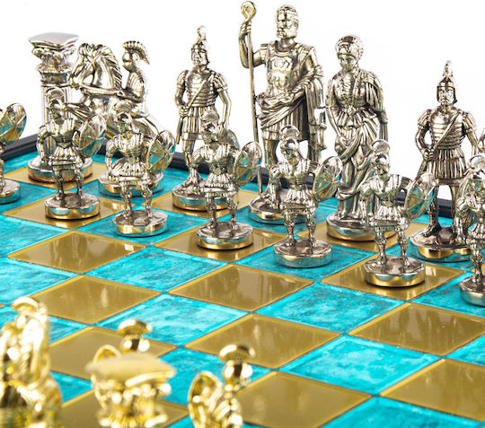 Manopoulos Handgefertigt Schach Metallisch E-Gitarren mit Schachfiguren 41x41cm