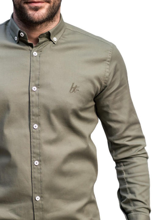 Harmony Long-sleeved Cotton Shirt Khaki