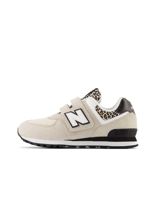 New Balance Παιδικά Sneakers Youth Girl με Σκρατς για Κορίτσι Μπεζ